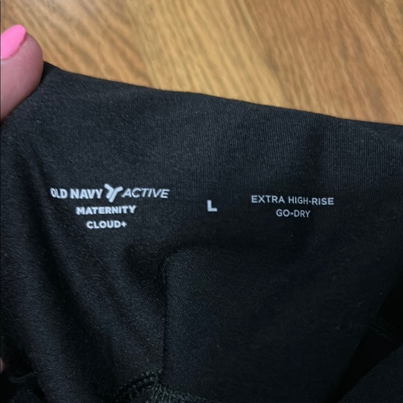 Old Navy maternity Black and Navy Leggings - Picture 4 of 5